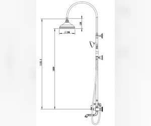 Душевая система Bravat Art F65193AR-A3-RUS, бронза