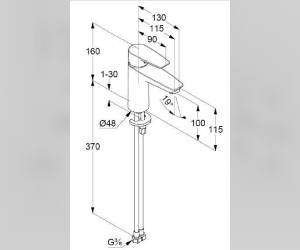 Смеситель для раковины Kludi Pure&Solid 342920575