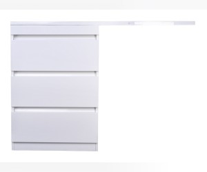 Тумба под раковину Style Line Даллас 120 Люкс Plus напольная, белая СС-00002272 120 см