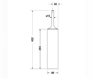 Туалетный ершик Duravit Starck T 0099451000 напольный 43.2 см, хром