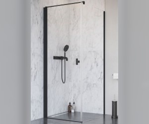 Душевой уголок Radaway Nes 8 Black KDJ I, 90 x 90, левая дверь, стекло прозрачное, профиль черный