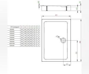 Поддон для душа Radaway Doros D, 80 x 90 см, прямоугольный, SDRD9080-05-04S