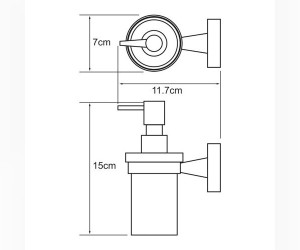 Дозатор с держателем WasserKRAFT Isen 4099