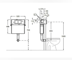 Смывной бачок скрытого монтажа Roca Basic Tank 890090200 Смывной бачок скрытого монтажа Roca Basic Tank 890090200