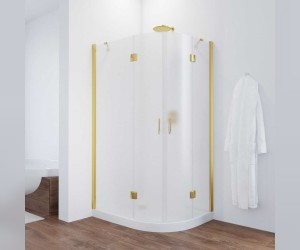 Душевой уголок Vegas Glass AFS-F, 120 x 110 x 190 см, профиль золото, стекло сатин, AFS-F 120*100 09 10