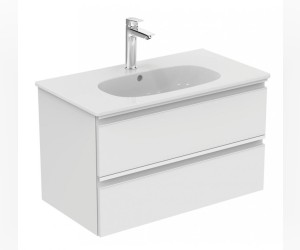 Тумба под раковину Ideal Standard Tesi 80 см, подвесная, белый глянцевый, T0051OV