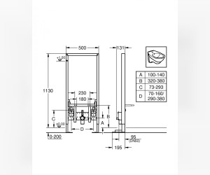 Инсталляция Grohe Rapid SL 38581001 для биде, усиленная Инсталляция Grohe Rapid SL 38581001 для биде, усиленная