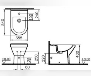 Биде Vitra S50 5305B003-0064 напольное