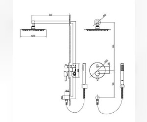 Душевая система RGW Shower Panels SP-51, 21140851-01, хром