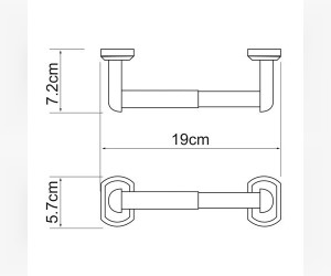 Держатель для туалетной бумаги WasserKRAFT K-3022, 19 см