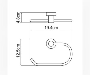 Полотенцедержатель WasserKRAFT Do 9460, кольцо, 19.4 см, хром