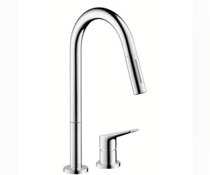 Смеситель для кухни Axor Citterio M 34822000, с выдвижным изливом, хром