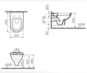 Подвесной унитаз Vitra Form 300 5247B003-0075