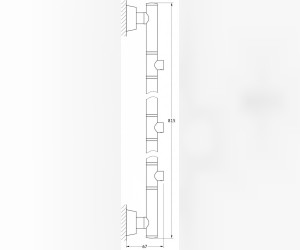 Штанга FBS Vizovice VIZ 075 трехпозиционная 82 см