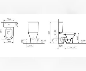 Напольный унитаз Vitra S50 5332B003-0092 с функцией биде