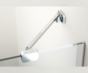 Душевая дверь в нишу Ravak Brilliant BSD2-80 A, левая, профиль хром, витраж транспарент,0UL4AA00Z1