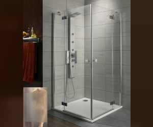 Душевой уголок Radaway Almatea KDD 100L*100R, 100 x 100 х 195 см стекло интимато, профиль хром, 32172-01-12N