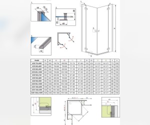 Душевой уголок Radaway Almatea KDD 100L*100R, 100 x 100 х 195 см стекло интимато, профиль хром, 32172-01-12N