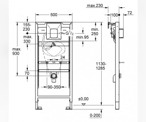Инсталляция для писсуара Grohe Rapid U 38803001 Инсталляция для писсуара Grohe Rapid U 38803001