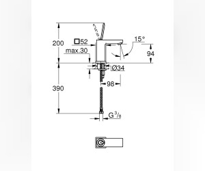 Смеситель Grohe Eurocube Joy 23656000 для раковины