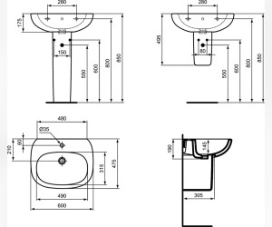 Раковина Ideal Standard Tesi T351401 60 см