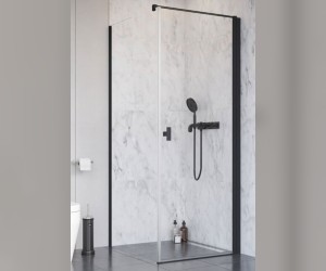 Душевой уголок Radaway Nes 8 Black KDJ I, 80 x 80 см, правая дверь, стекло прозрачное, профиль черный