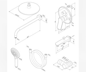 Душевая система Am.Pm X-Joy FB85A10020, хром