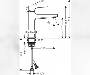 Смеситель Hansgrohe Metropol 32507990 для раковины, золото Смеситель Hansgrohe Metropol 32507990 для раковины, золото