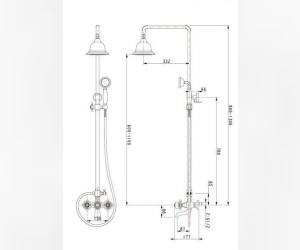 Душевая система Timo Nelson SX-1190 chrome, 3-х режимная, хром