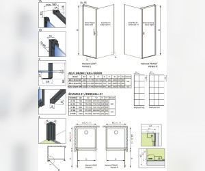 Душевой уголок Radaway Nes Black KDJ I Factory, 100 x 90 см, левая дверь, стекло Factory, профиль черный
