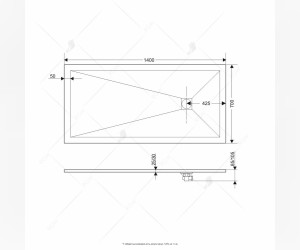 Душевой поддон RGW ST-147G 16152714-02 70 x 140 см, прямоугольный, цвет серый, из искусственного камня