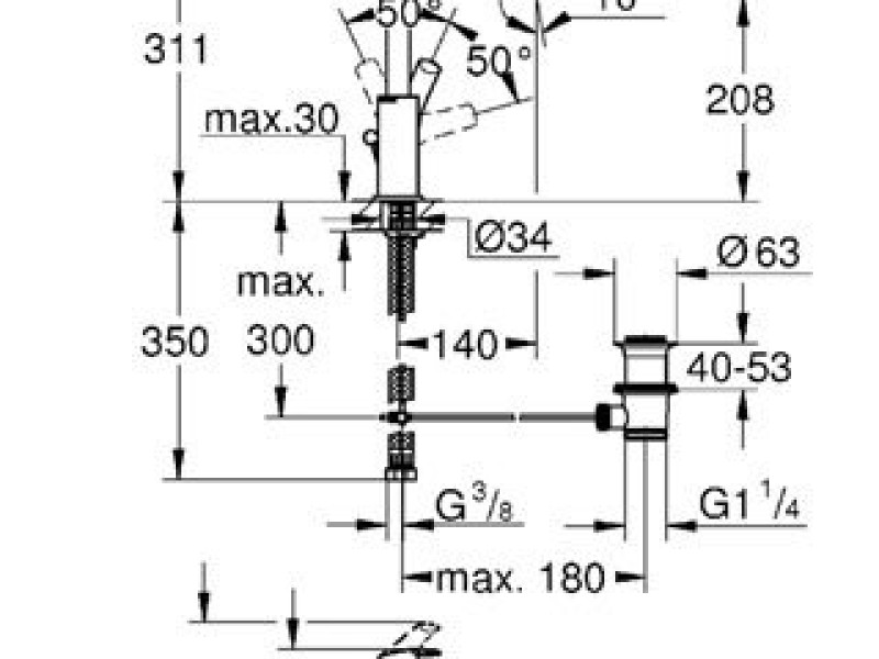 Смеситель Grohe Eurosmart New 23537002 для раковины