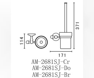 Держатель щетки Art&Max Antic Crystal AM-E-E-2681SJ-Do, золото