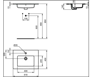 Раковина Ideal Standard Tempo E066801 61*45,5 см