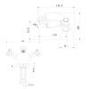 Смеситель Caprigo Adria-Classik для биде, с донным клапаном, хром, 03-530-crm