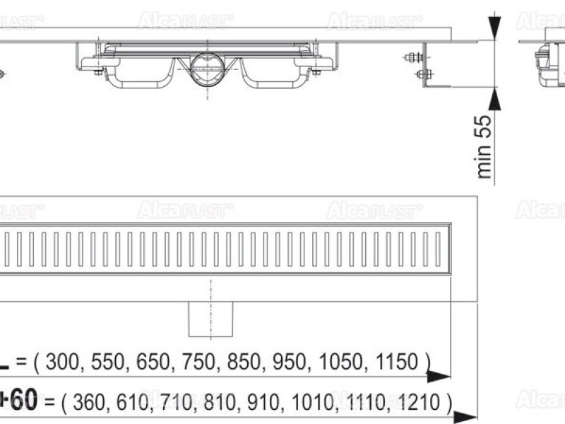 Душевой лоток AlcaPlast APZ101-1050