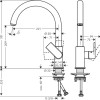 Смеситель Hansgrohe Vernis Shape M35 для кухонной мойки, хром, 71871000