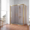 Душевой уголок Vegas Glass Z2P+ZPV, 170 x 80 x 190 см, профиль золото, стекло бронза