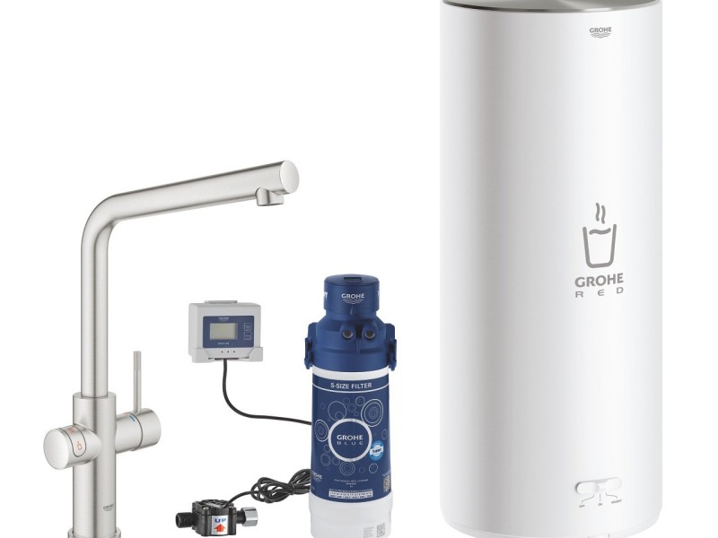 Смеситель Grohe Red II Duo 30325DC1 для кухонной мойки, с водонагревателем