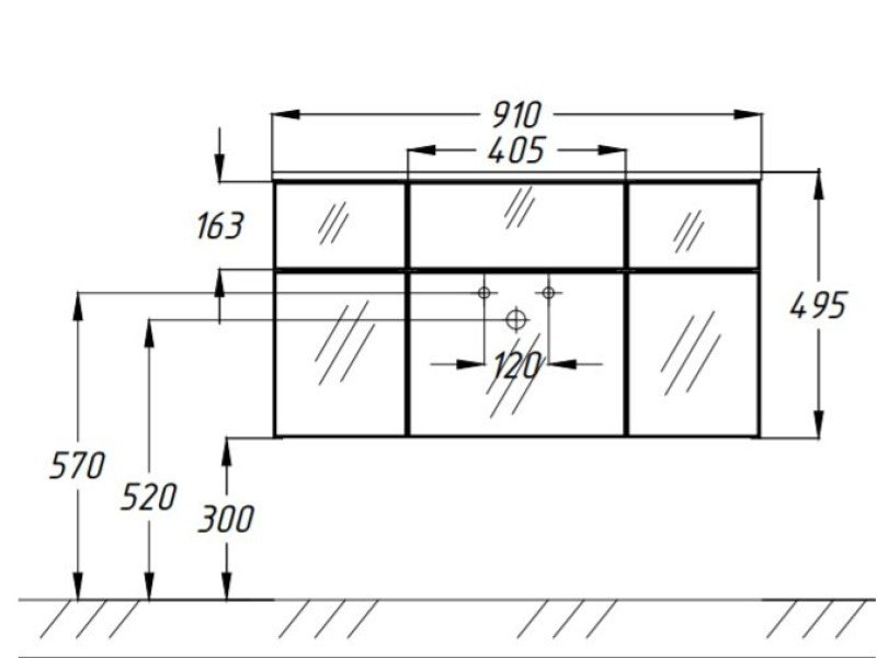 Тумба под раковину Opadiris Кристалл Лофт 90 см подвесная, антрацит, белый, 00-00003652