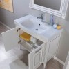 Тумба под раковину Aquanet Паола N 90 00186121, цвет белый патина-серебро