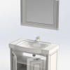 Тумба под раковину Aquanet Паола N 90 00186121, цвет белый патина-серебро