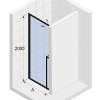 Дверь распашная Riho Lucid GD101 GD110B000 100 x 200 см, стекло прозрачное, профиль черный матовый