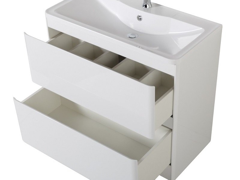Тумба под раковину BelBagno Albano-800 ALBANO-800-2C-PIA-BL, 80 см, цвет Bianco Lucido