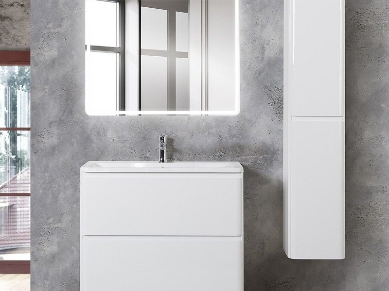 Тумба под раковину BelBagno Albano-800 ALBANO-800-2C-PIA-BL, 80 см, цвет Bianco Lucido