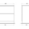 Тумба под раковину BelBagno Albano-800 ALBANO-800-2C-PIA-BL, 80 см, цвет Bianco Lucido