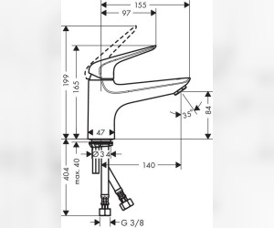 Смеситель для ванны Hansgrohe Novus 71322000