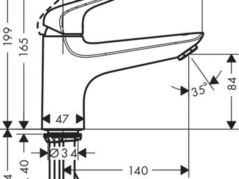 Смеситель для ванны Hansgrohe Novus 71322000