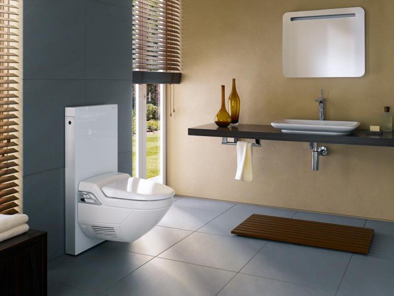 Электронный унитаз Geberit AquaClean 8000 plus 180.100.11.1 подвесной с функцией биде