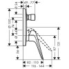 Смеситель Hansgrohe Novus для ванны и душа, хром, 71045000